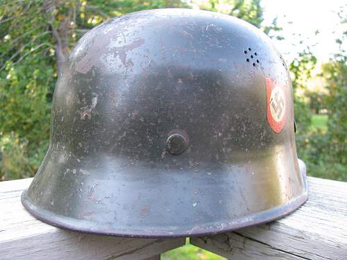 M34 DD Factory Police Helmet - Telefunken Factory Guard