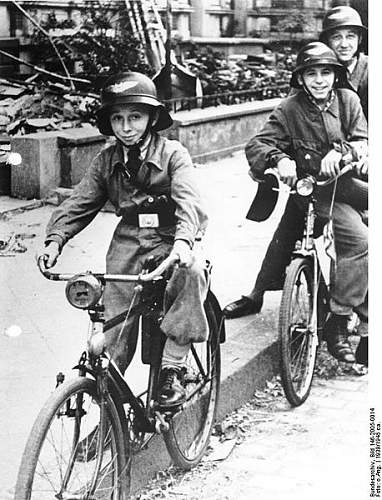 Period photos of non-combatant helmets