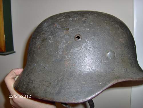 My German M35 Helmet, just found in a basement!