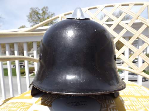 M34 Fire Police Helmet With Comb And Neck Flap