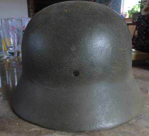 German helmet shell from WWII? Help, please.