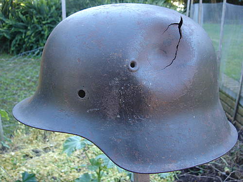 M42 battle? damaged helmet