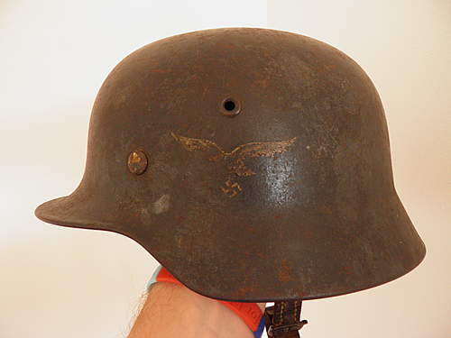 Luftwaffe SD Helmet odd patina