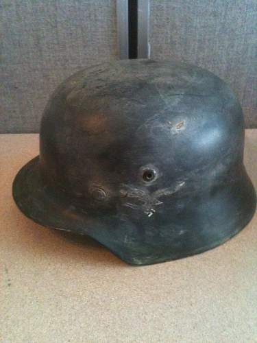Luftwaffe M1935 Double Decal White CAMO steel Helmet---OPINIONS please!  Thanks