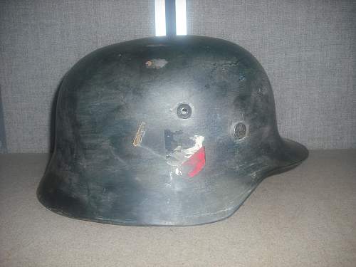 Luftwaffe M1935 Double Decal White CAMO steel Helmet---OPINIONS please!  Thanks