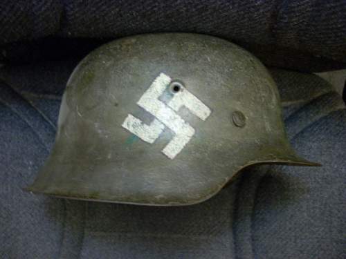 2 German Helmets, Flag, Pennant