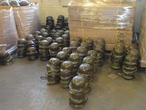 mother load of german helmets