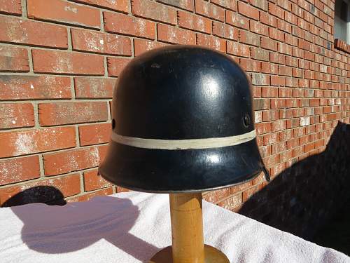 Named M34 Luftwaffe Fire Brigade helmet.