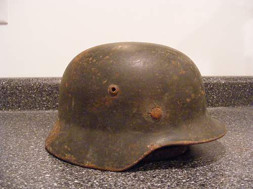 My German helmets.