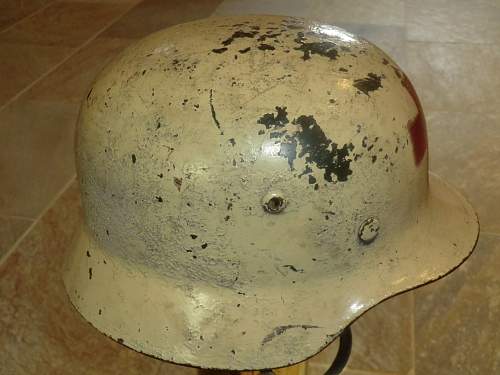 Red Cross helmet from Jersey, Channel Islands.