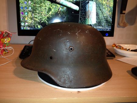 German helmet.