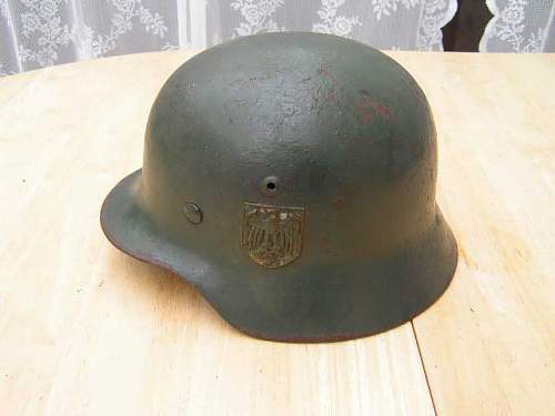 German M35 double decal officer's helmet for sale