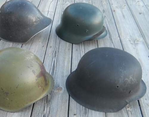 Lot with helmets M40, M42 etc.