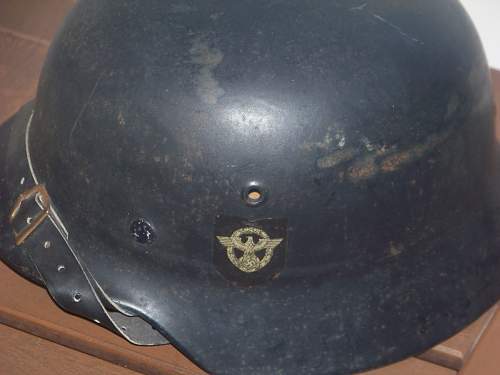 M40 beaded DD police helmet new addition to the collection