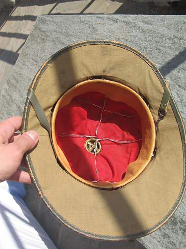 Broken pith helmet...