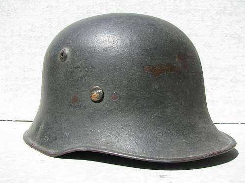 Combat Worn Medium Weight M34 Edelstahl Helmet