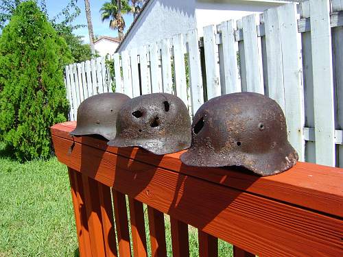 Battle damaged helmets