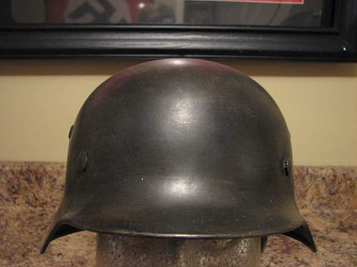 Destroyed helmet