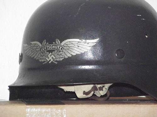 M42 beaded luftschutz helmet