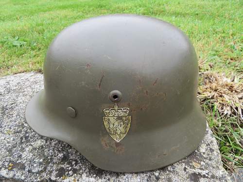 My first German helmet with a liner..... from 42 years ago.