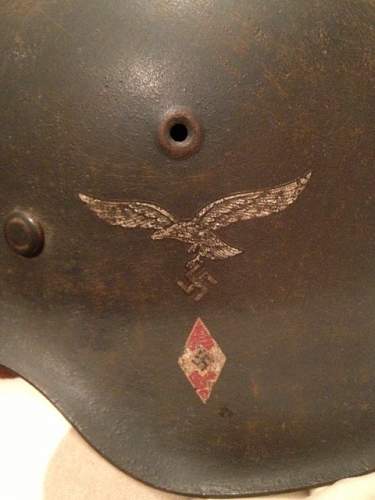 Fake? Luftwaffe/HJ helmet