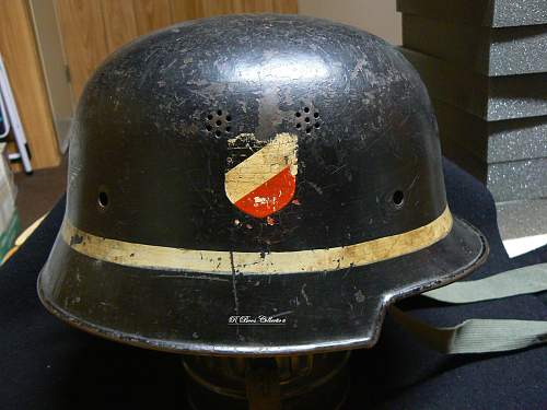 M34 Luftwaffe Fire Brigade helmet, DD Re-issue DD