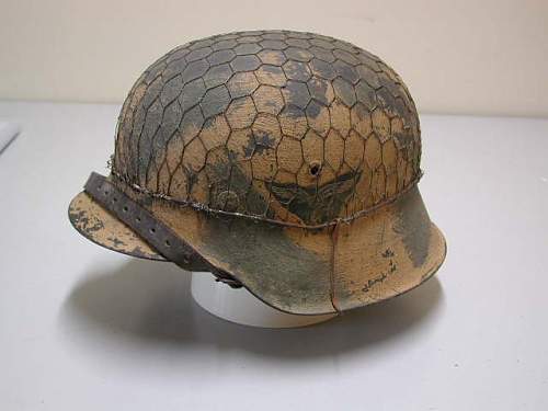 Luftwaffe camo steel helmets