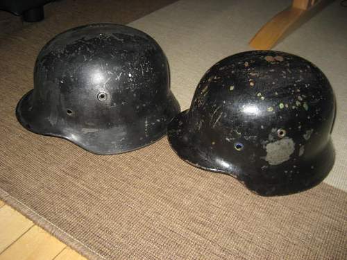 two helmet shells