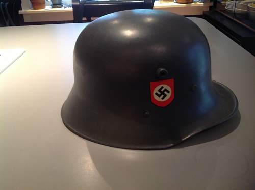 Mid-1930s Berndorfer Schutzpolizei Transitional Helmet