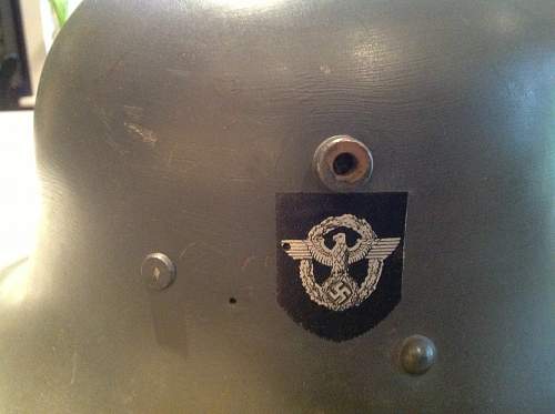 Mid-1930s Berndorfer Schutzpolizei Transitional Helmet