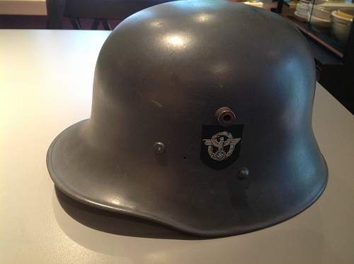 Mid-1930s Berndorfer Schutzpolizei Transitional Helmet