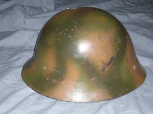WWII Swedish German Camo Helmet