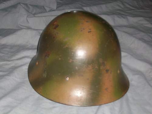 WWII Swedish German Camo Helmet