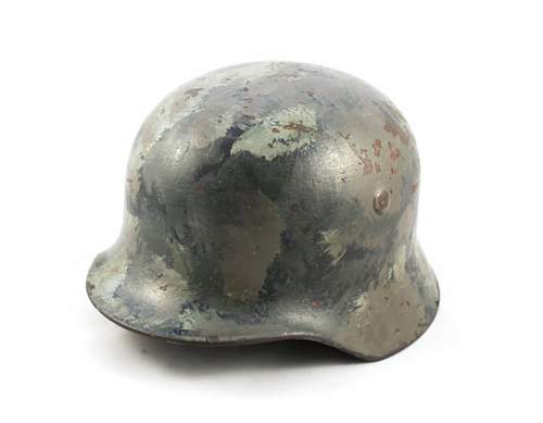 WWII Camo painted German Helmet, Real?