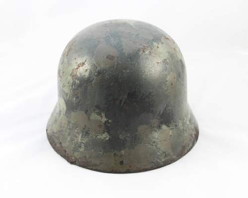 WWII Camo painted German Helmet, Real?