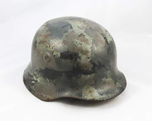 WWII Camo painted German Helmet, Real?