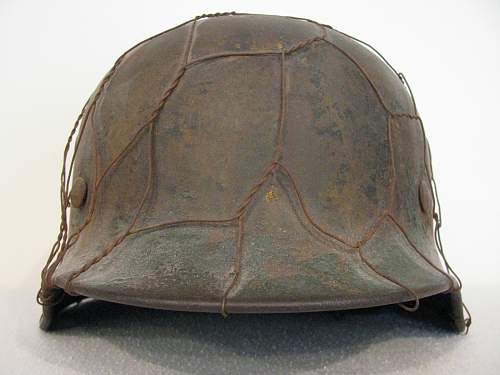 M40 Full Basket Wire/Camo Helmet - Q66 - Lot # DN255