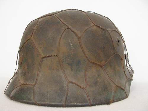 M40 Full Basket Wire/Camo Helmet - Q66 - Lot # DN255