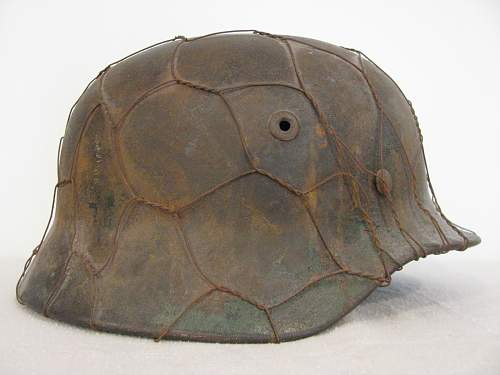 M40 Full Basket Wire/Camo Helmet - Q66 - Lot # DN255