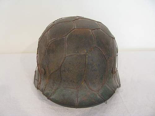 M40 Full Basket Wire/Camo Helmet - Q66 - Lot # DN255