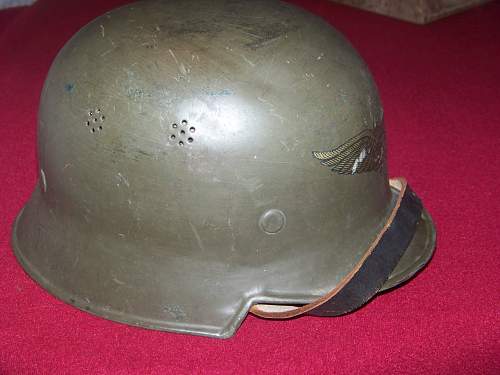 Green M34 luftschutz helmet