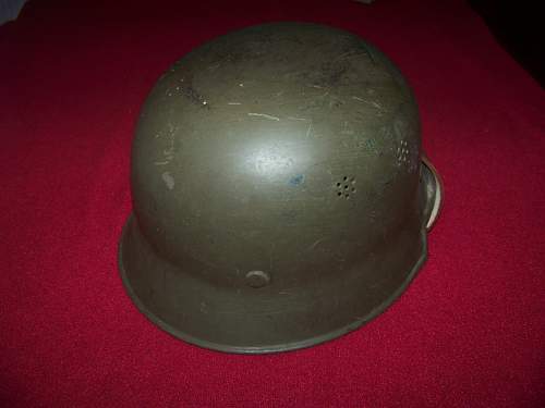 Green M34 luftschutz helmet