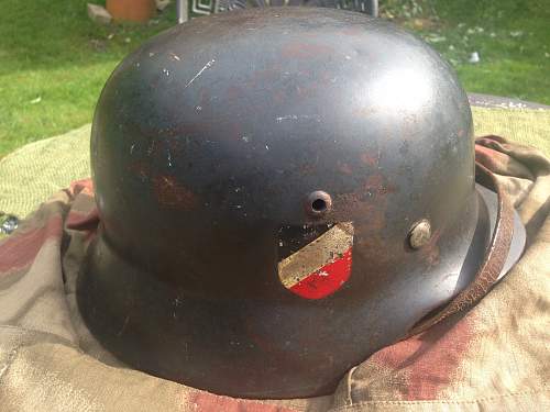 Two Luftwaffe helmets