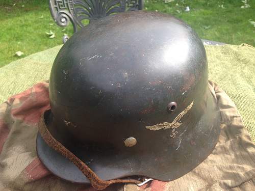 Two Luftwaffe helmets