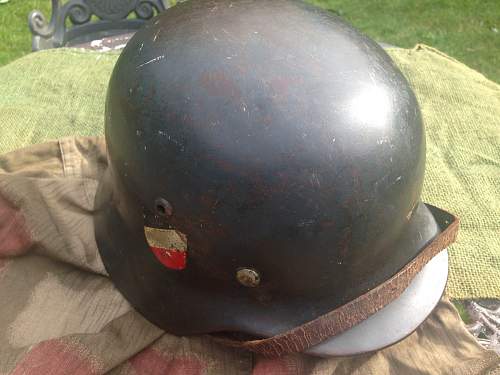 Two Luftwaffe helmets