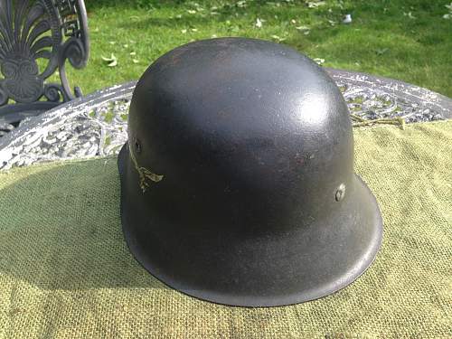 Two Luftwaffe helmets