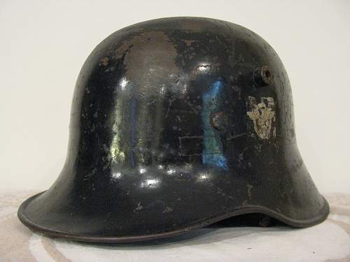 Black Double Decal Fire Police Helmet - Commercial &quot;extreme&quot; Droop Bill Shell