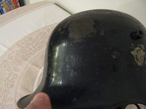 Black Double Decal Fire Police Helmet - Commercial &quot;extreme&quot; Droop Bill Shell