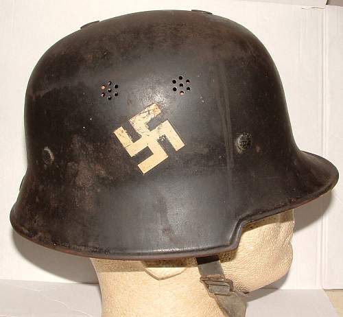 Early Double Decal Civil Police Helmet