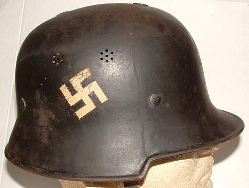 Early Double Decal Civil Police Helmet